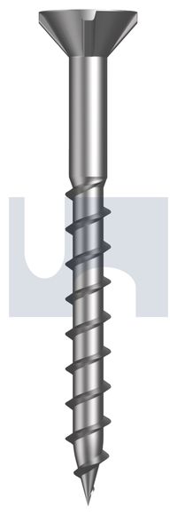 SCREW CHIPBOARD CSK RIBBED SQ DRV SS 304 8G X 45MM